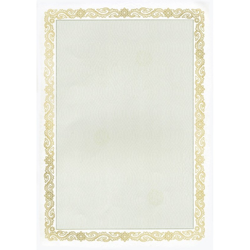 Certificat "Maori Z" – Papier Satiné A4 190g/m² avec Motifs Dorés (20 Feuilles) | Papely.fr