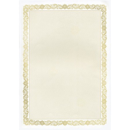 Certificat "Maori B" – Papier Satiné A4 190g/m² avec Motifs Dorés | Papely.fr