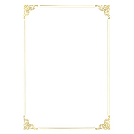 Certificat "Gold" – Papier Satiné A4 190g/m² avec Détails Dorés | Papely.fr